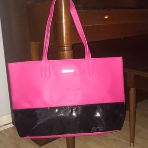 Juicy Couture Hot Pink Tote with Black Sequins